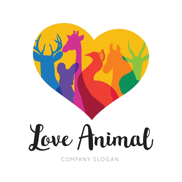 Download Free Love Animal Logo Template Premium Vector Use our free logo maker to create a logo and build your brand. Put your logo on business cards, promotional products, or your website for brand visibility.