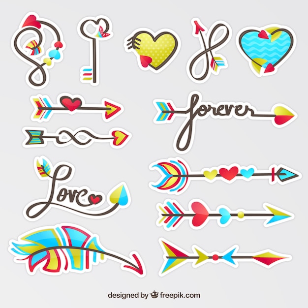 Free Vector | Love arrow collection