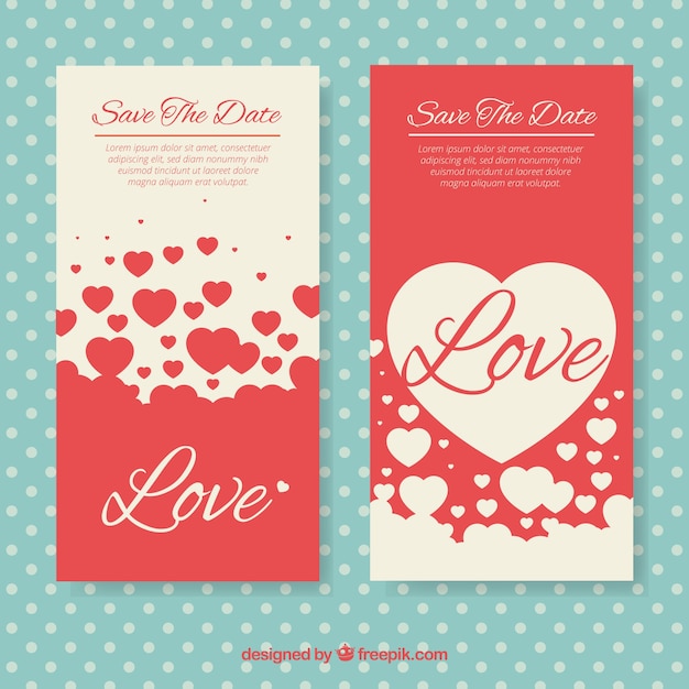 Download Love banners | Free Vector