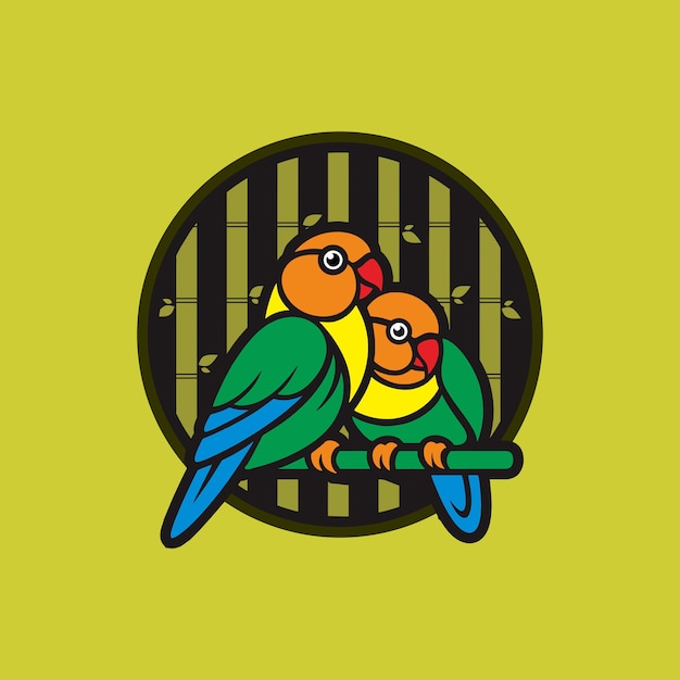 Gambar Logo Lovebird Kartun - Arini Gambar