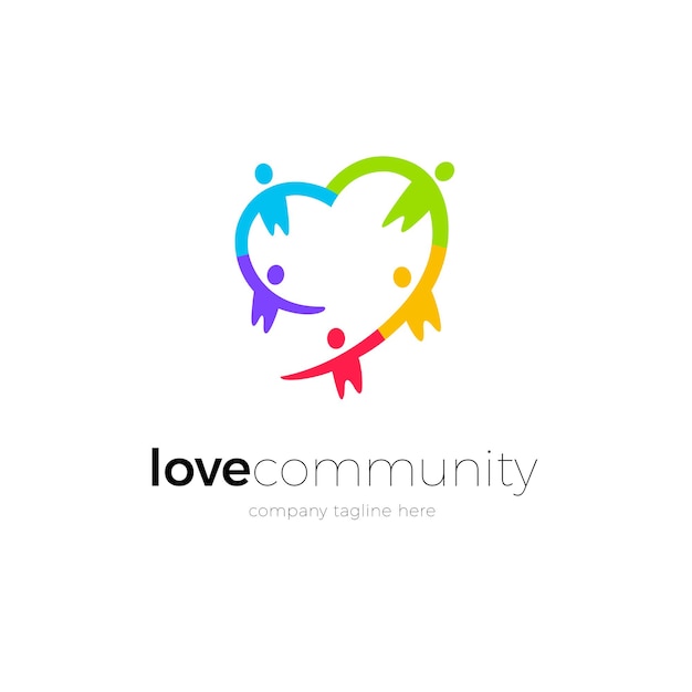  Love community logo design