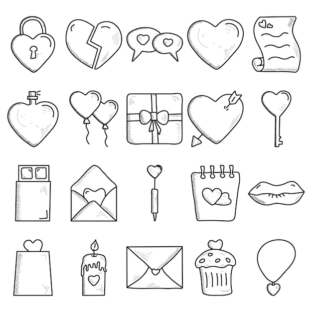 Download Free Love Doodle Icon Set Premium Vector Use our free logo maker to create a logo and build your brand. Put your logo on business cards, promotional products, or your website for brand visibility.