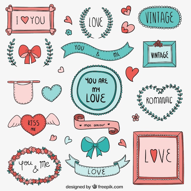 Free Vector | Love frames