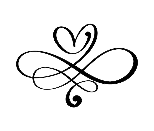 Premium Vector | Love heart in the sign of infinity. sign on postcard ...