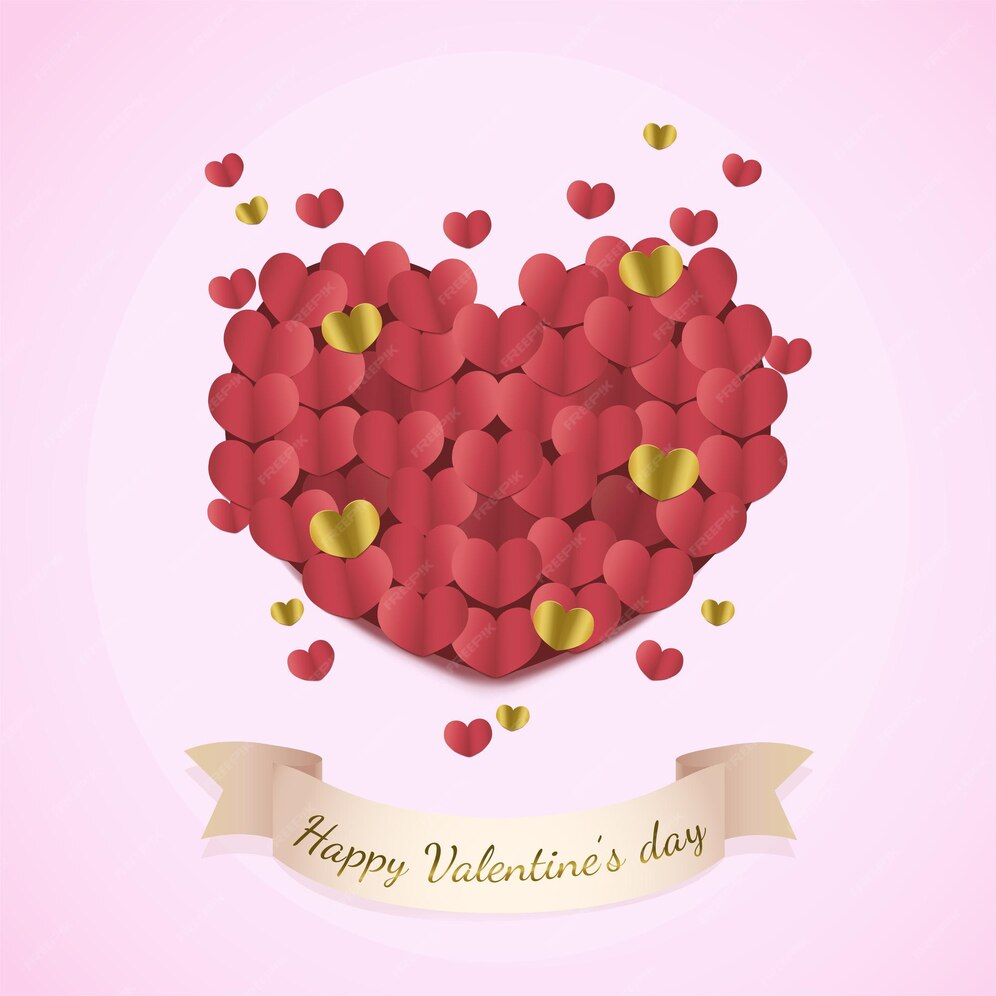 Premium Vector Love Hearts Valentine Day 3d 7304