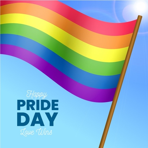 Download Love is love world pride day flag | Free Vector