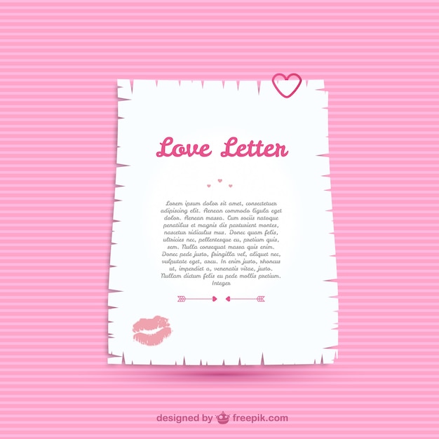Love Letter Word Template