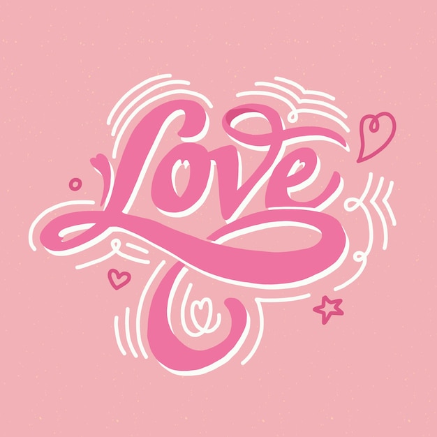 Premium Vector | Love lettering background concept