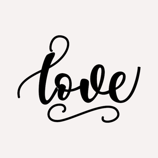 Premium Vector | Love lettering design