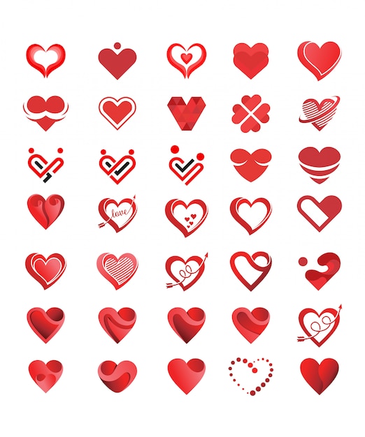 Download Love logo collection vector | Premium Vector