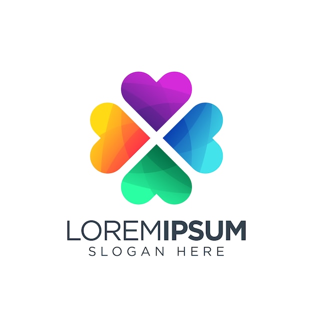 Premium Vector Love Logo Colorful 4648