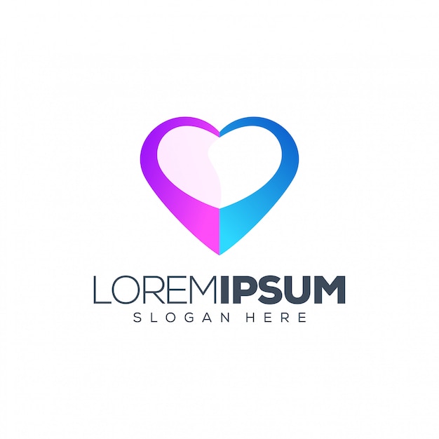 Premium Vector | Love logo design