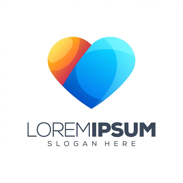 Love logo template | Premium Vector