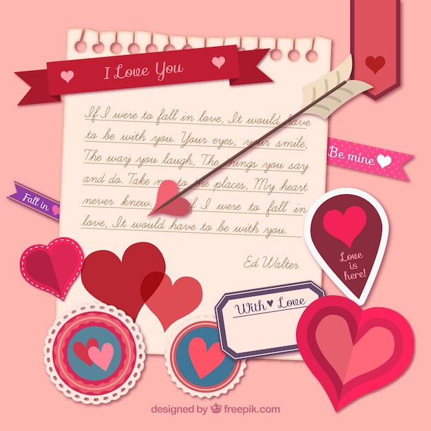 free-vector-love-note-with-valentine-day-elements