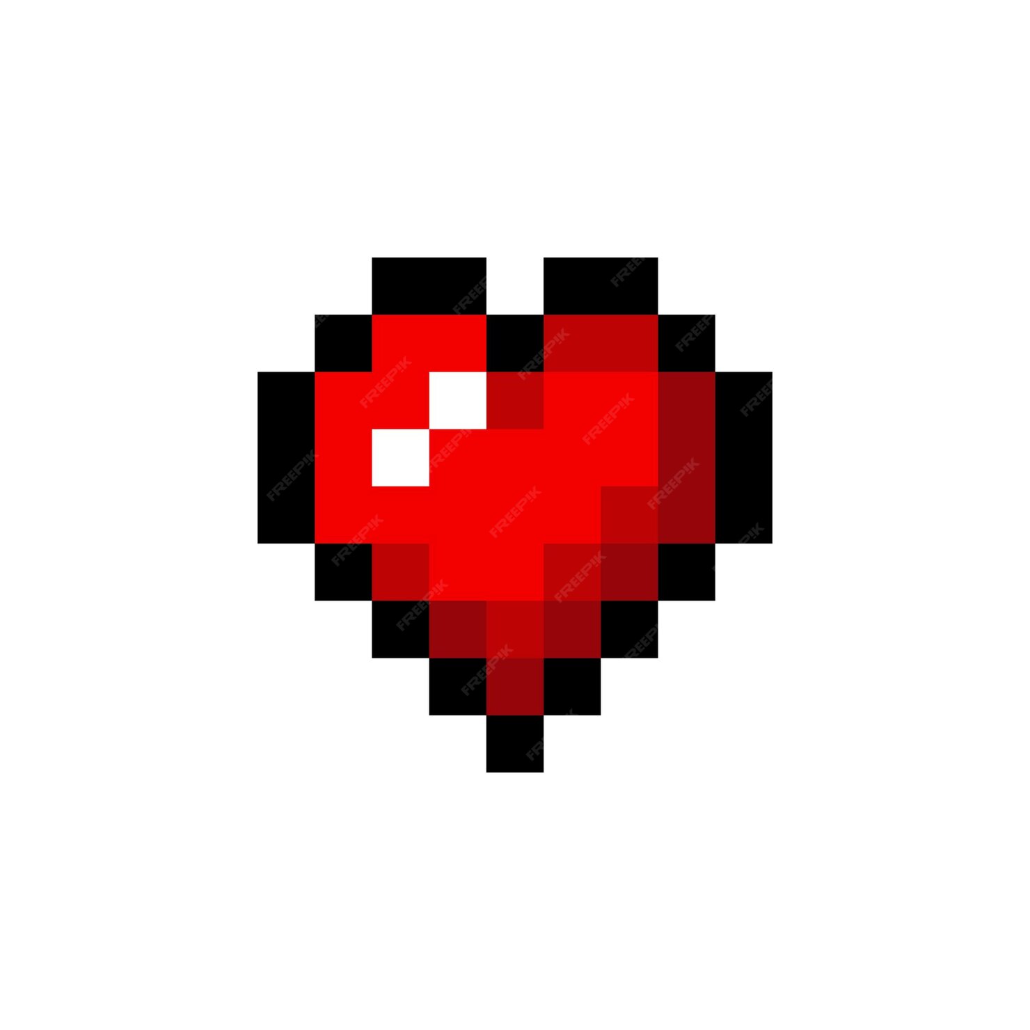 Premium Vector | Love pixel art