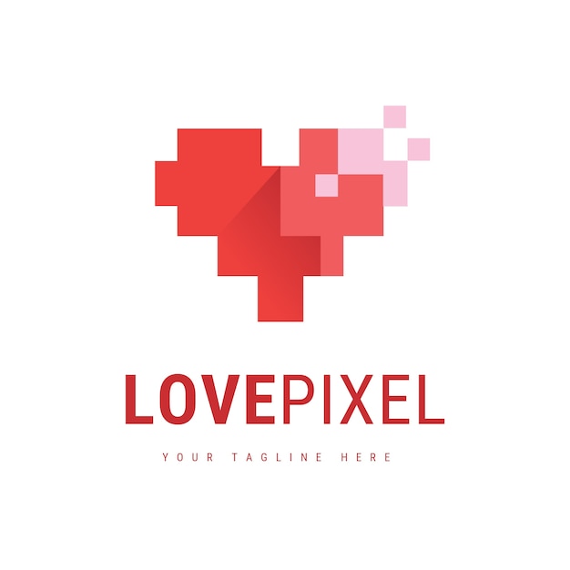Download Free Love Pixel Logo Premium Vector Use our free logo maker to create a logo and build your brand. Put your logo on business cards, promotional products, or your website for brand visibility.