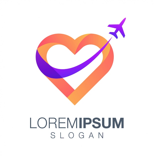 Download Free Love The Plane Gradient Logo Premium Vector Use our free logo maker to create a logo and build your brand. Put your logo on business cards, promotional products, or your website for brand visibility.
