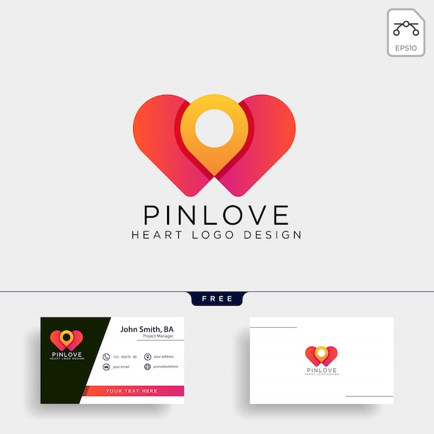 Download Free Love Point Location Mark Logo Icon Isolated Premium Vector Use our free logo maker to create a logo and build your brand. Put your logo on business cards, promotional products, or your website for brand visibility.