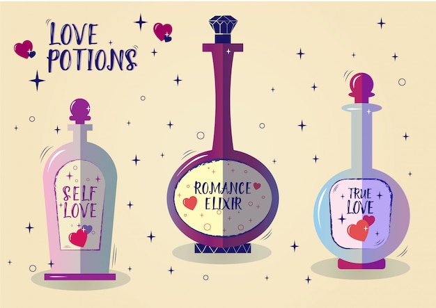 Premium Vector | Love potions