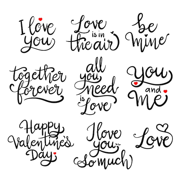 Premium Vector | Love romantic calligraphy