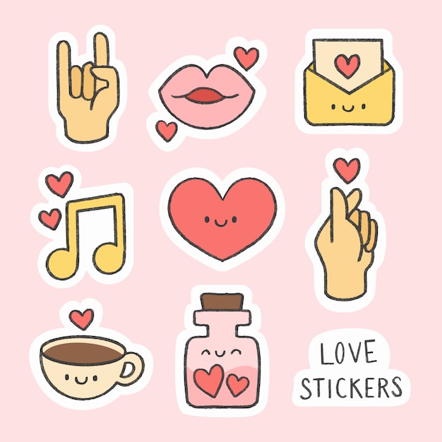 love cartoon stickers