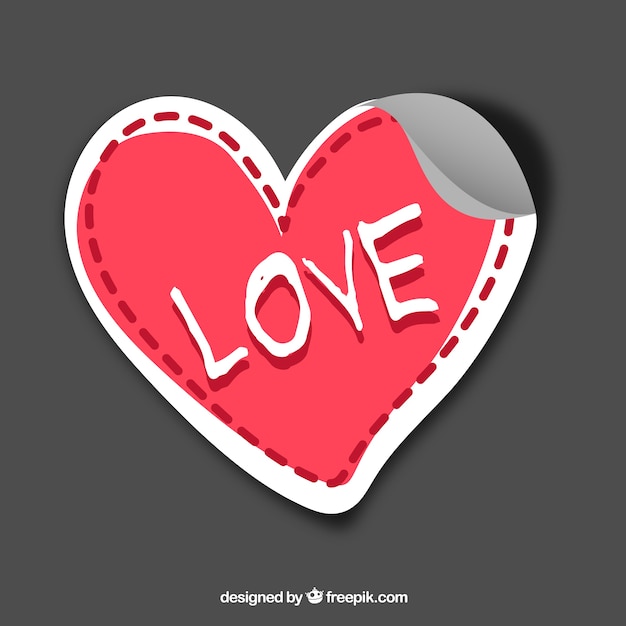 Love sticker Free Vector