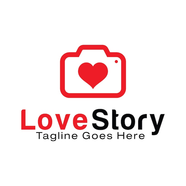 Premium Vector | Love story logo design template