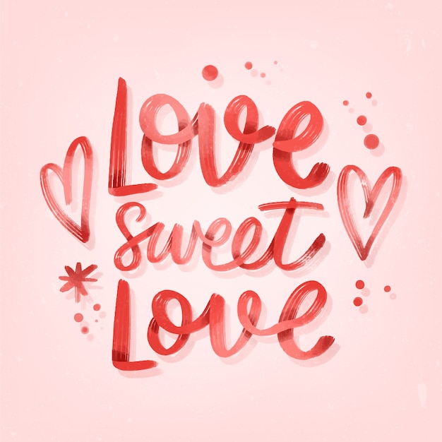 Download Love sweet love wedding lettering | Free Vector