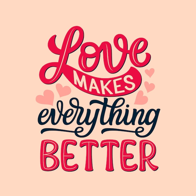 Premium Vector | Love typography quote