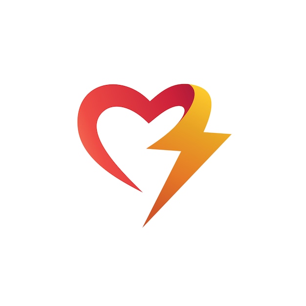 Download Free Love With Thunder Shape Logo Design Premium Vector Use our free logo maker to create a logo and build your brand. Put your logo on business cards, promotional products, or your website for brand visibility.