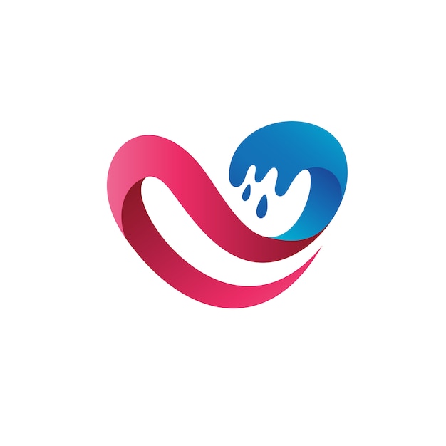 Download Free Love With Waves Shape Logo Design Premium Vector Use our free logo maker to create a logo and build your brand. Put your logo on business cards, promotional products, or your website for brand visibility.