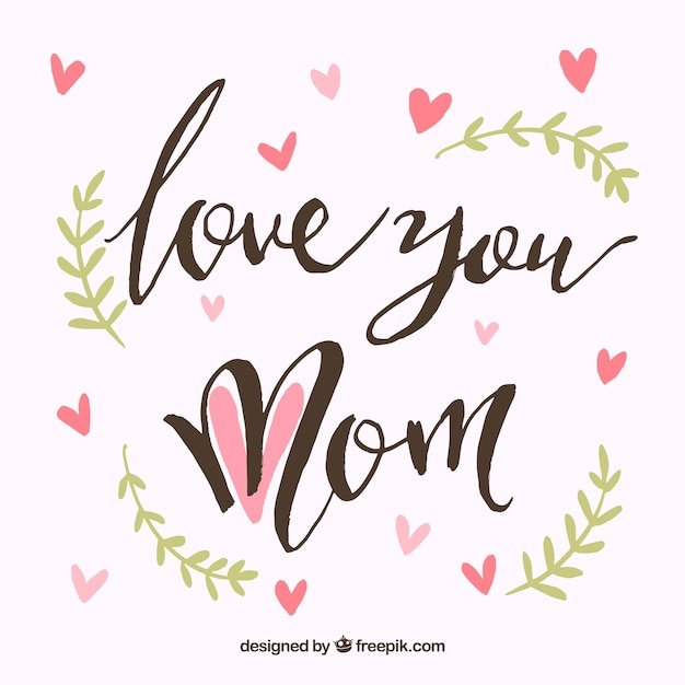 Download Love you mom | Free Vector