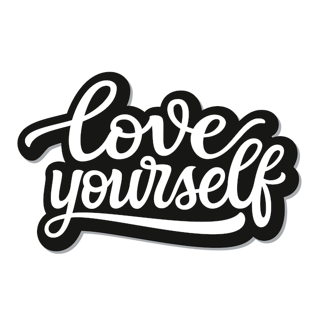 Love yourself lettering | Premium Vector