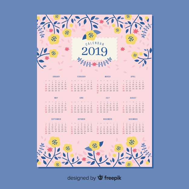 2019 evernote calendar template