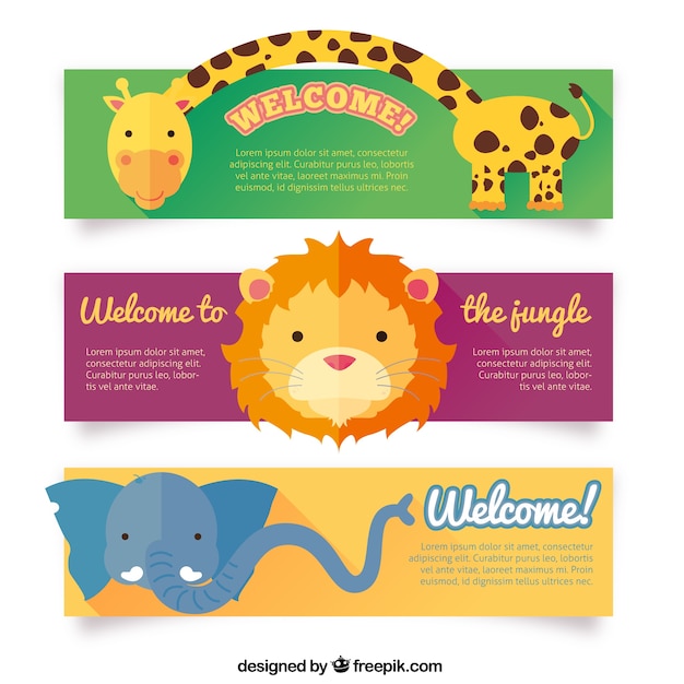 Lovely animal banners