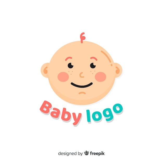 Download Free Lovely Baby Logo Template With Flat Design Free Vector Use our free logo maker to create a logo and build your brand. Put your logo on business cards, promotional products, or your website for brand visibility.