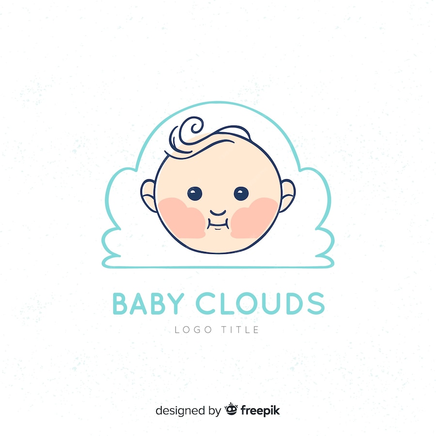 Free Vector | Lovely baby logo with modern style