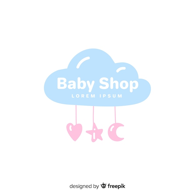 Download Free Free Vector Lovely Baby Shop Logo Template Use our free logo maker to create a logo and build your brand. Put your logo on business cards, promotional products, or your website for brand visibility.