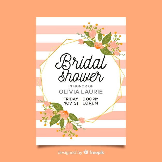 Free Vector | Lovely bridal shower design