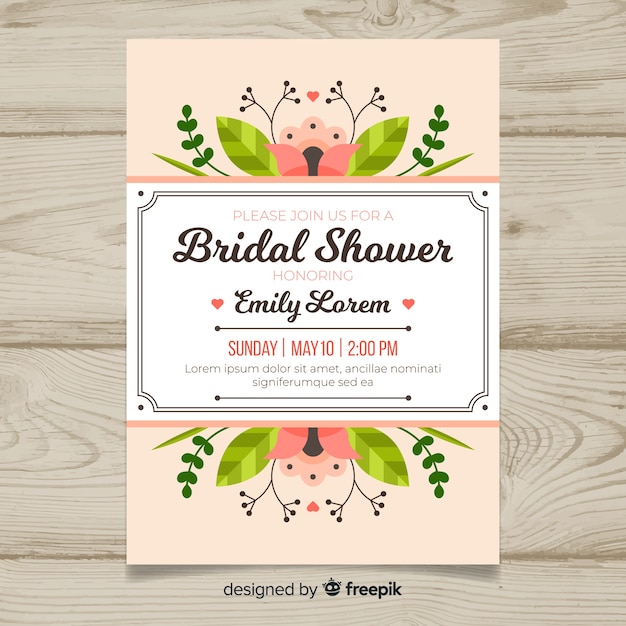 Free Vector Lovely bridal shower template