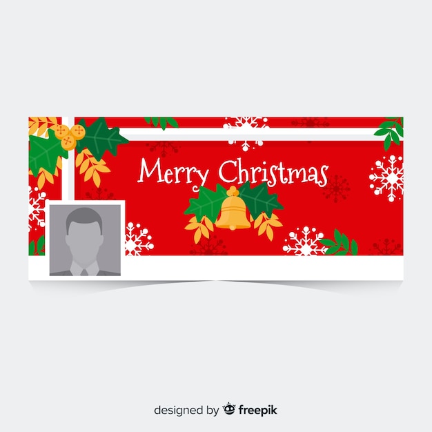 Free Vector | Lovely christmas facebook banner