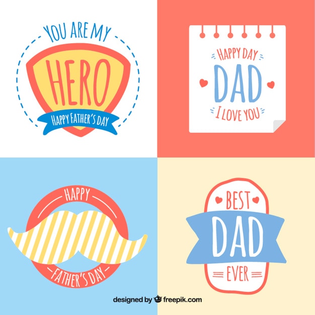 free-vector-lovely-father-s-day-stickers