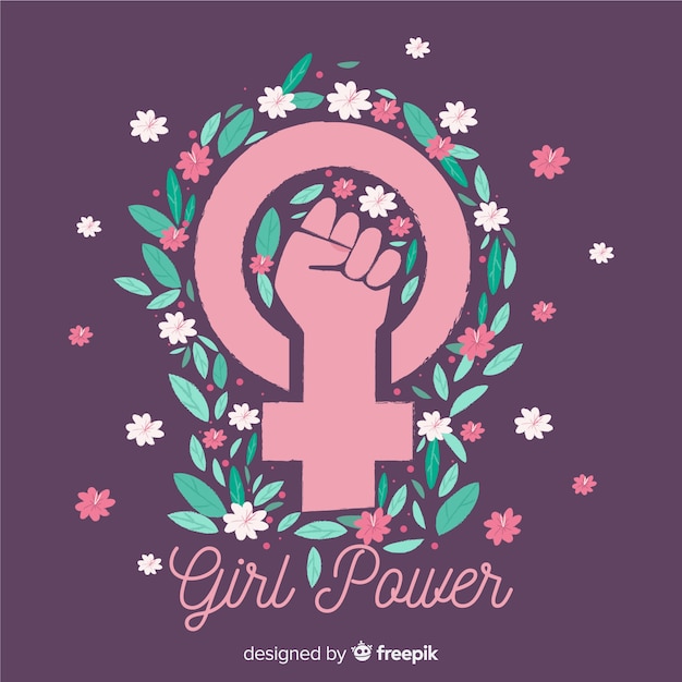 Lovely feminism concept with flat design | Free Vector
