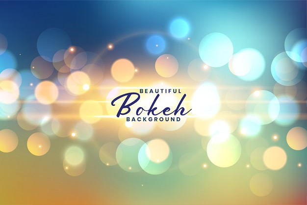 Lovely festive bokeh lights background Free Vector