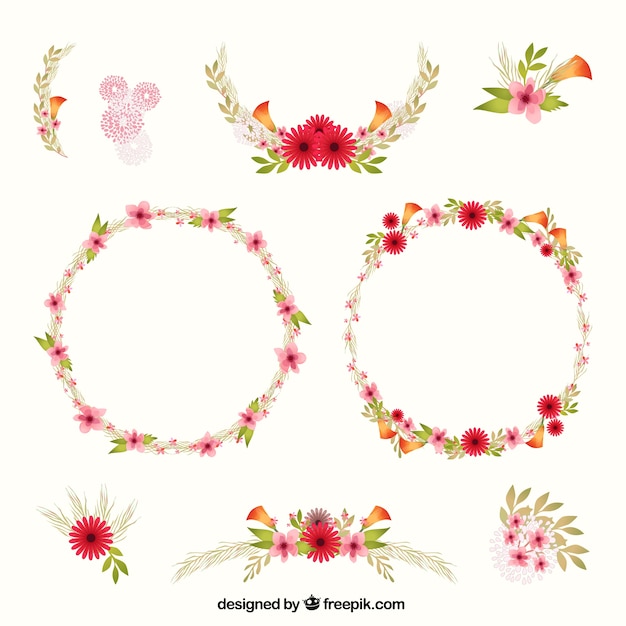 Lovely floral decoration Vector | Free Download