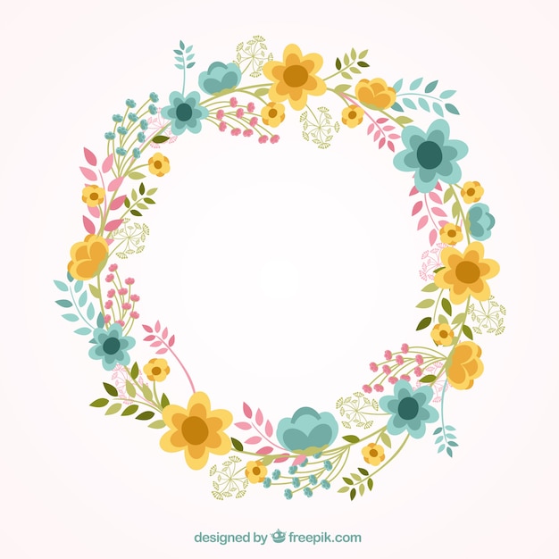 Download Lovely floral frame | Free Vector