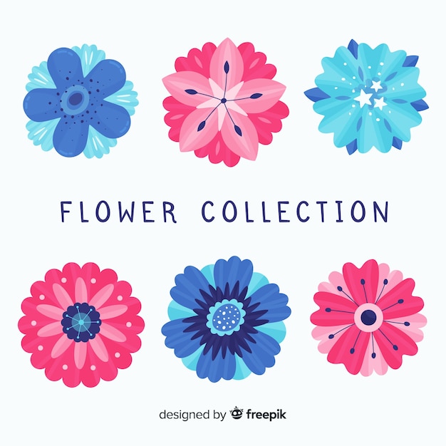 Free Vector | Lovely flower collection with flat design