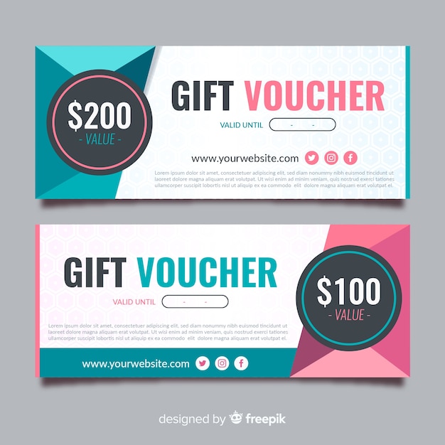 Lovely gift voucher banners | Free Vector