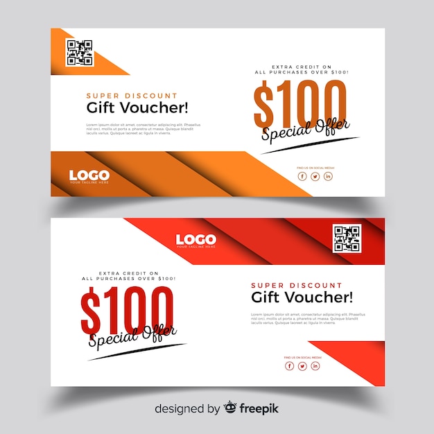 Premium Vector | Lovely gift voucher