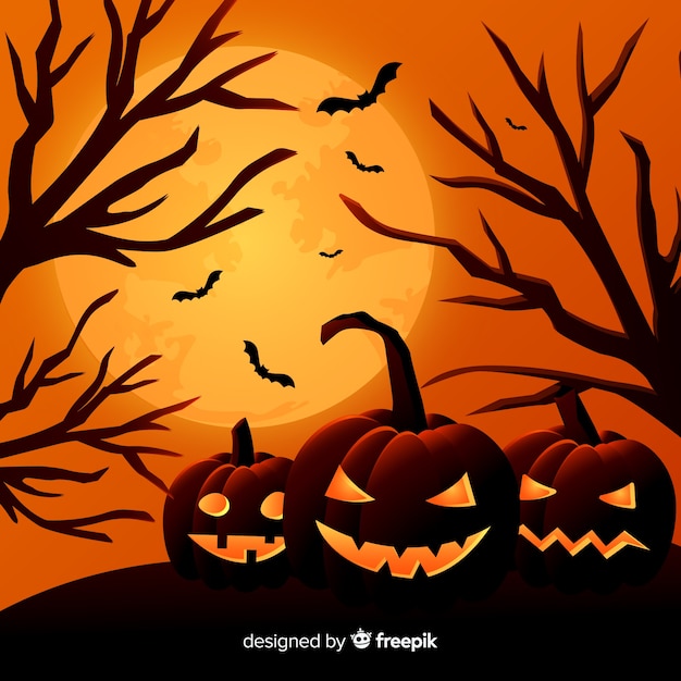 Free Vector | Lovely halloween background